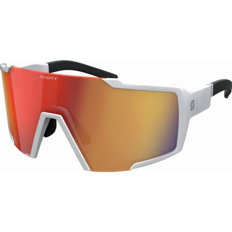 Scott Shield Compact Sonnenbrille white matt red chrome