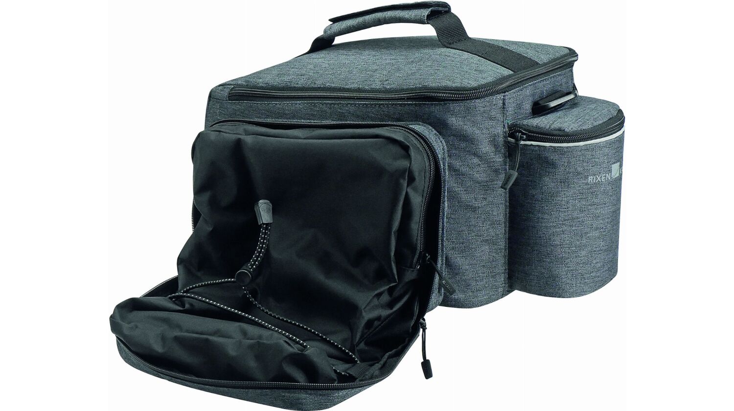 KLICKfix Rackpack Sport Plus mit Uniklip 2 Gepäckträgertasche grau 12 - 18 L