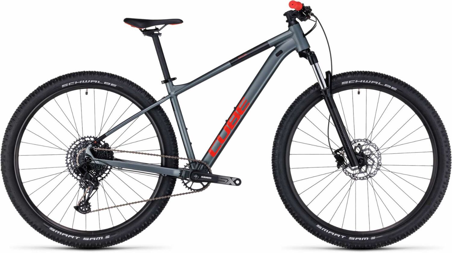 Cube Analog MTB-Hardtail Diamant flashgrey´n´red