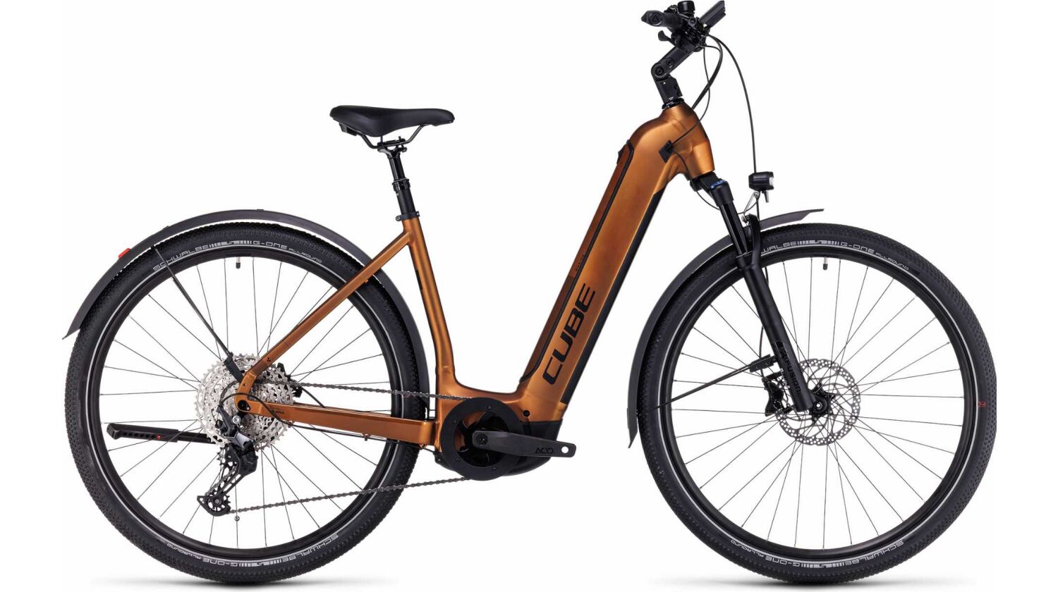 Cube Nuride Hybrid EXC Allroad 625 Wh E-Bike Easy Entry 28" caramel´n´black