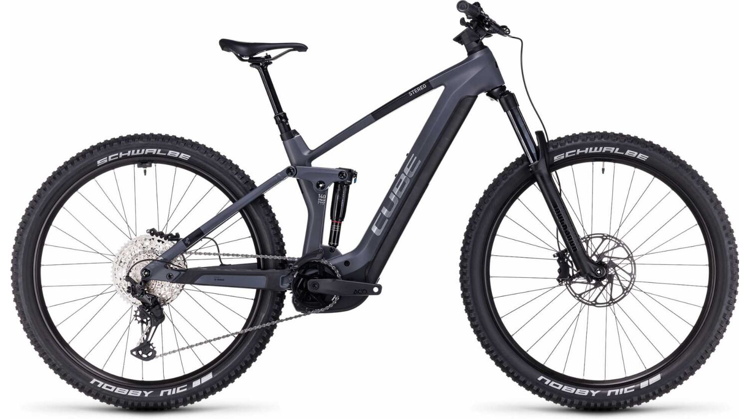 Cube Stereo Hybrid 140 HPC Race 625 Wh E-Bike Fully grey´n´chrome