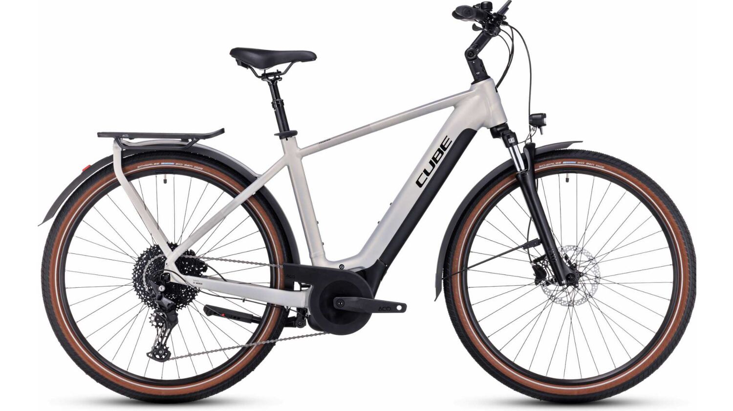 Cube Touring Hybrid Pro 625 Wh E-Bike Diamant 28" pearlysilver´n´black