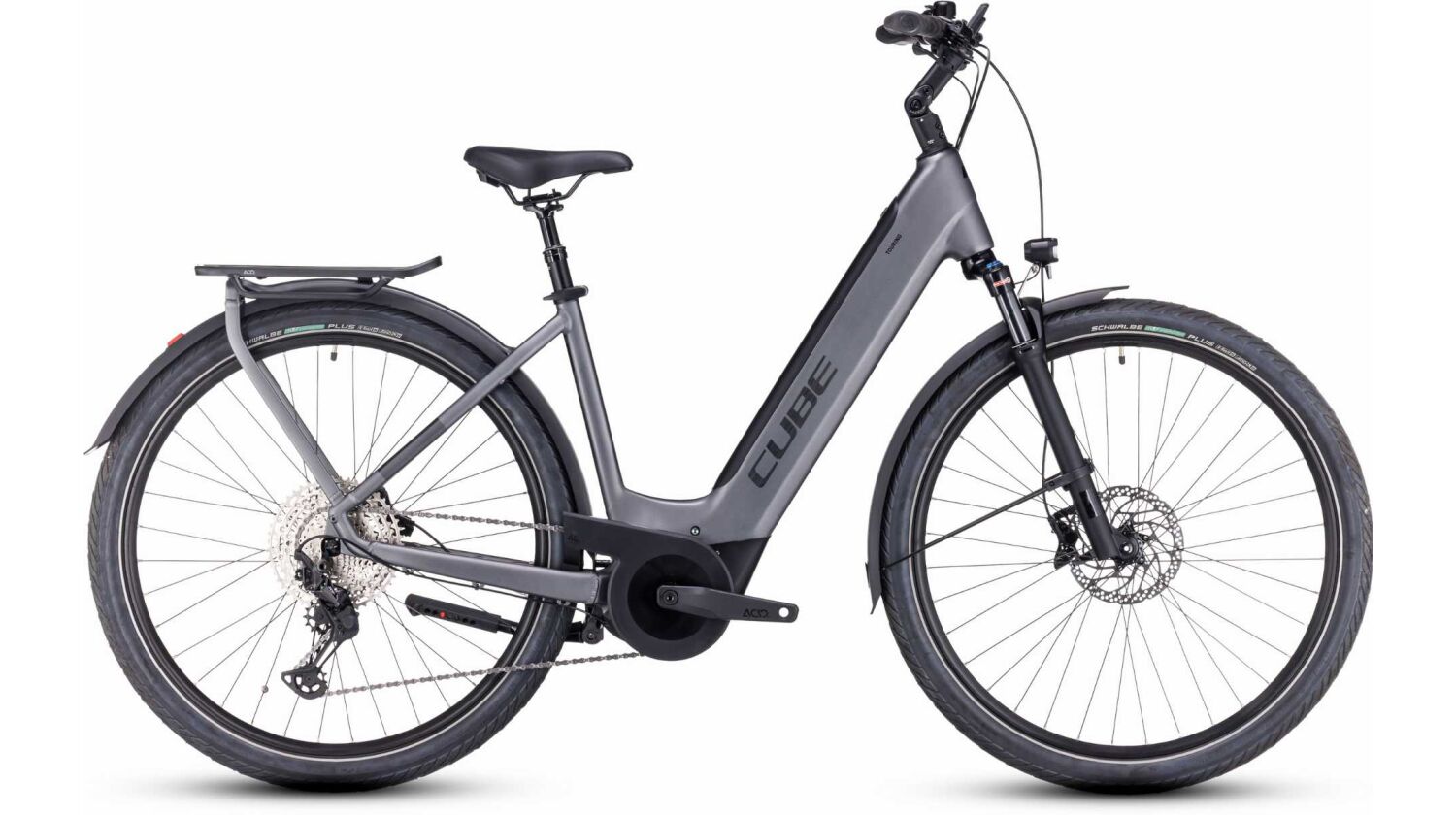 Cube Touring Hybrid EXC 625 Wh E-Bike Easy Entry 28" grey´n´metal