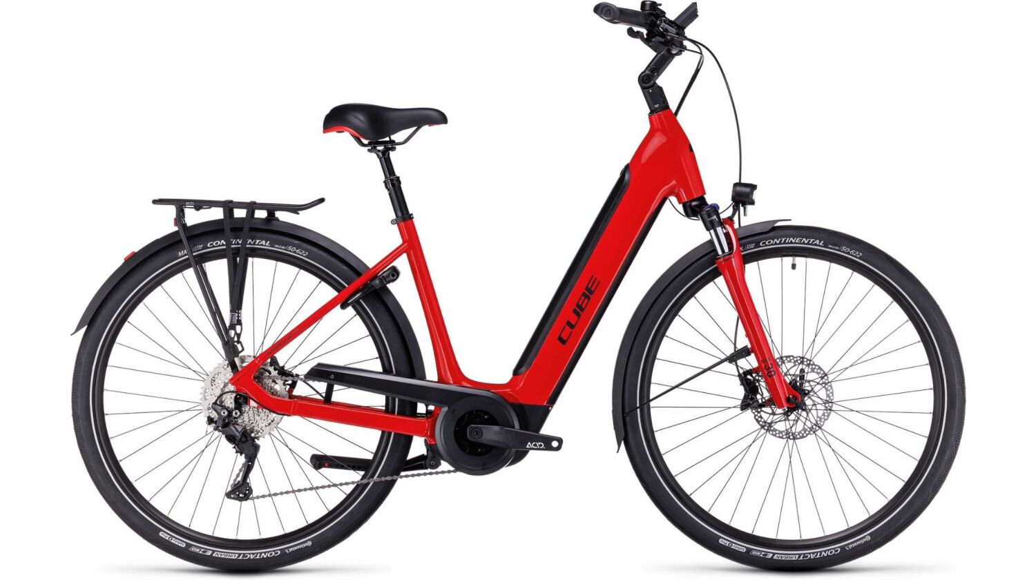 Cube Supreme Sport Hybrid Pro 500 Wh E-Bike Easy Entry 28" red´n´black