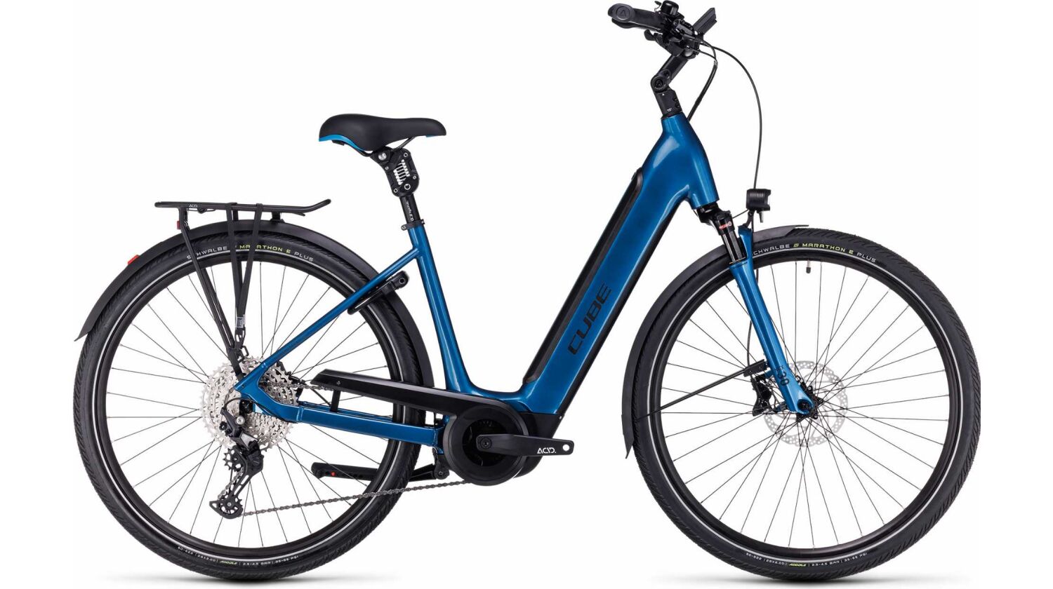 Cube Supreme Sport Hybrid EXC 625 Wh E-Bike Easy Entry 28" blue´n´black