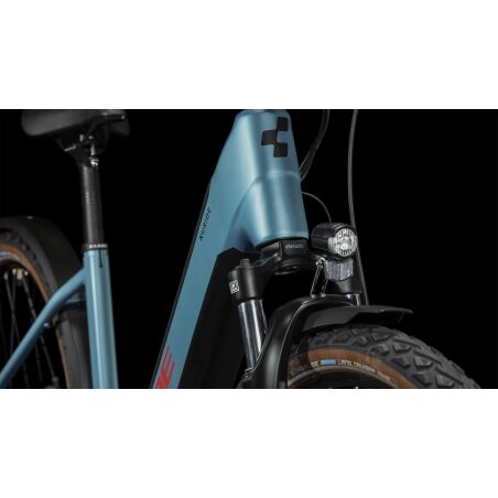 Cube Nuride Hybrid Performance Allroad 500 Wh E-Bike Easy Entry 28&quot; metalblue&acute;n&acute;red