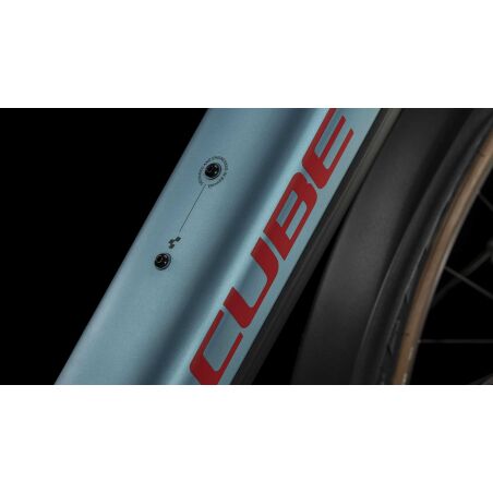 Cube Nuride Hybrid Performance Allroad 500 Wh E-Bike Easy Entry 28&quot; metalblue&acute;n&acute;red