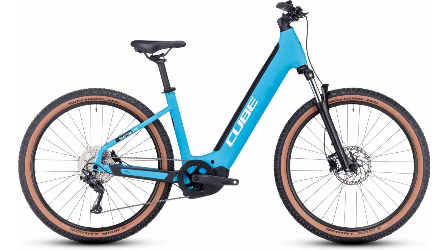 Cube Reaction Hybrid ONE 500 Wh E-Bike Easy Entry 27,5" skyblue´n´white