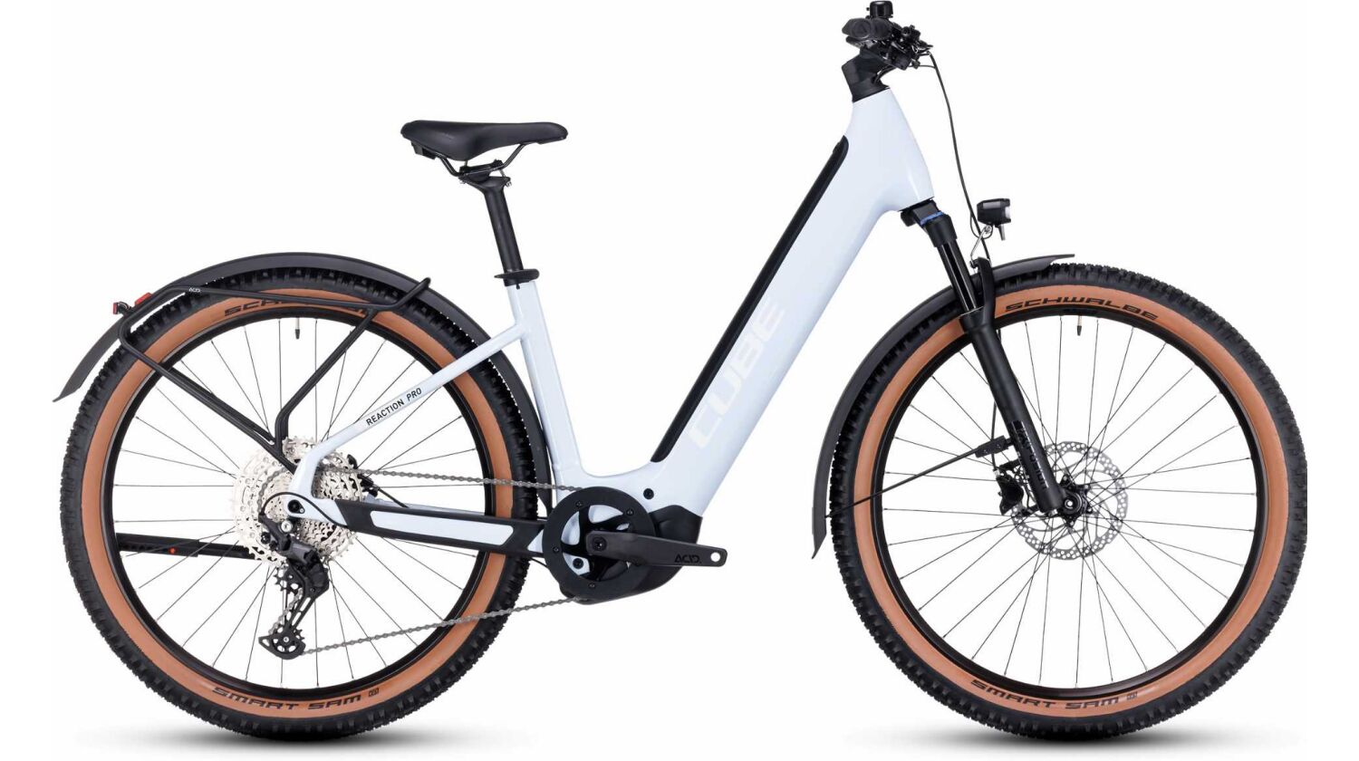 Cube Reaction Hybrid Pro Allroad 500 Wh E-Bike Easy Entry 27,5" flashwhite´n´black