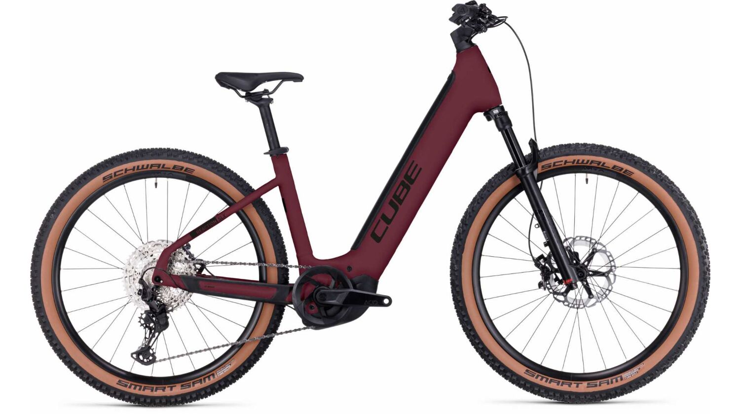 Cube Reaction Hybrid SLX 750 Wh E-Bike Easy Entry 27,5" rubyred´n´black