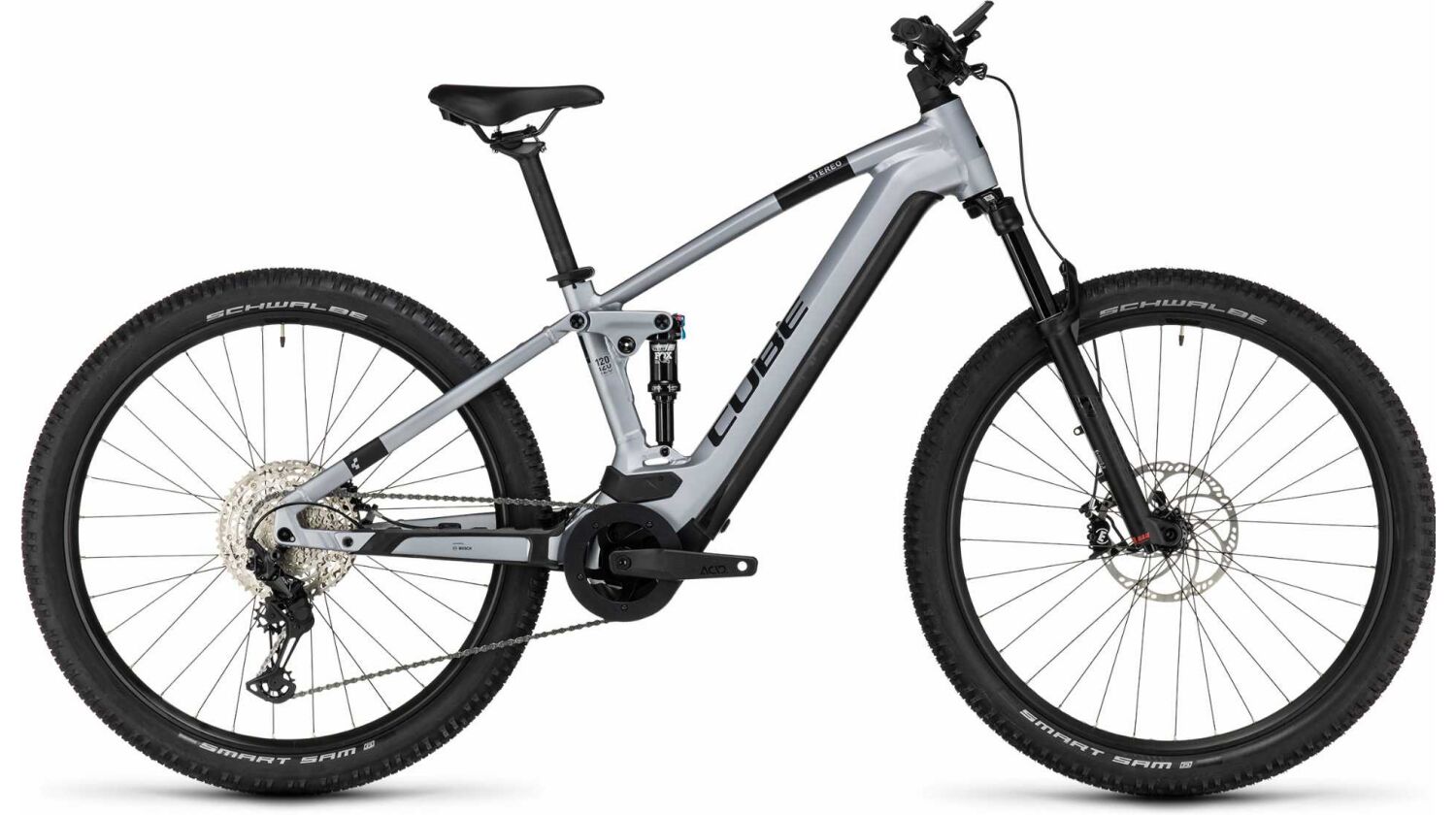 Cube Stereo Hybrid 120 Race 625 Wh E-Bike Fully polarsilver´n´black