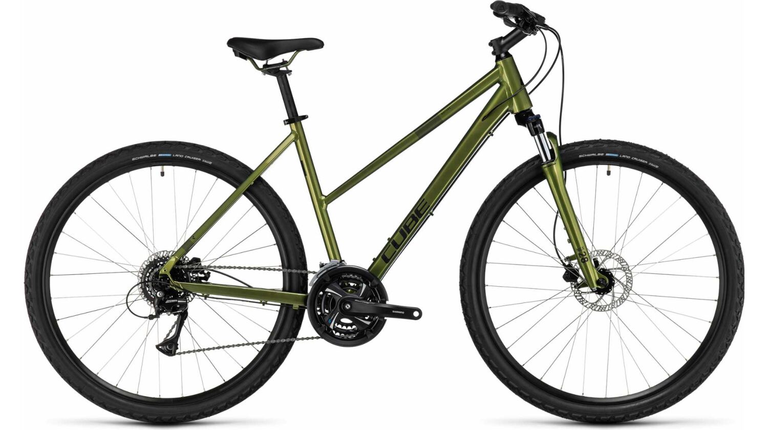 Cube Nature Crossrad Trapeze 28" shinymoss´n´black