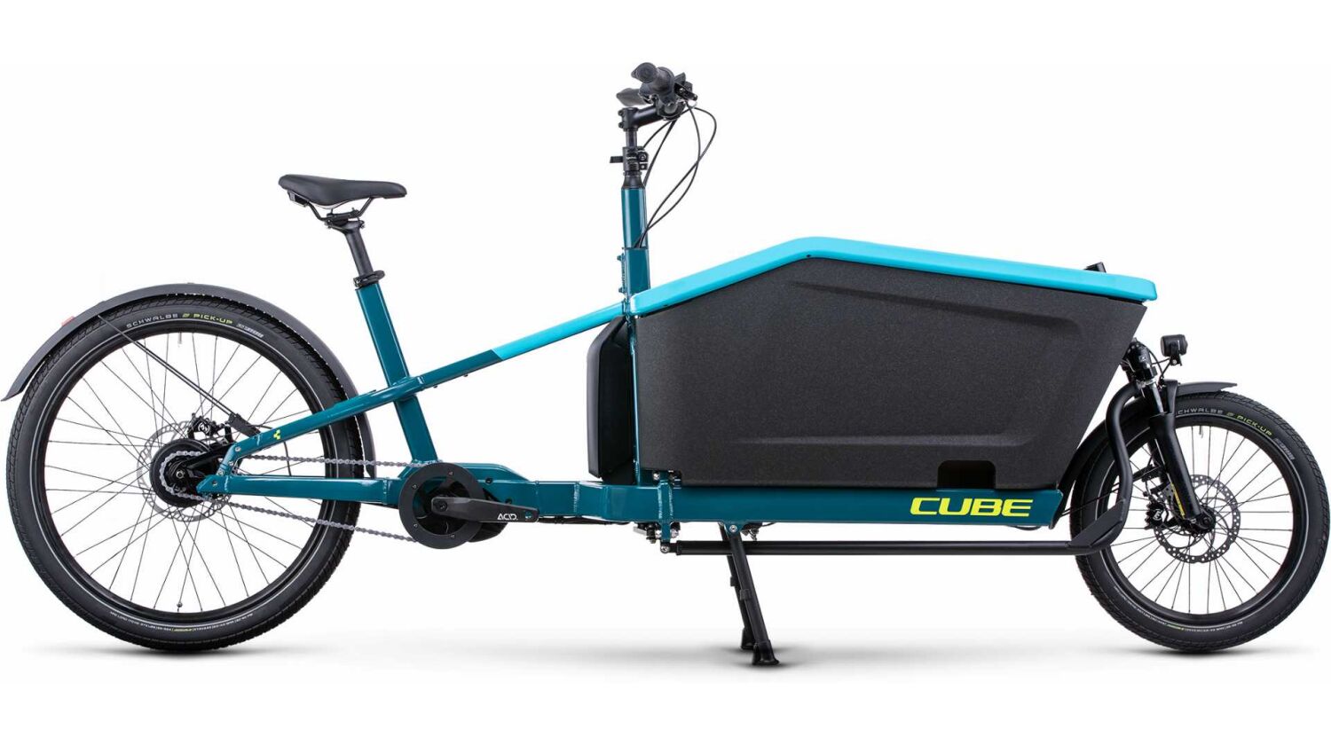 Cube Cargo Dual Hybrid 1000 Wh E-Lastenrad 20"/27,5" blue´n´lime one size