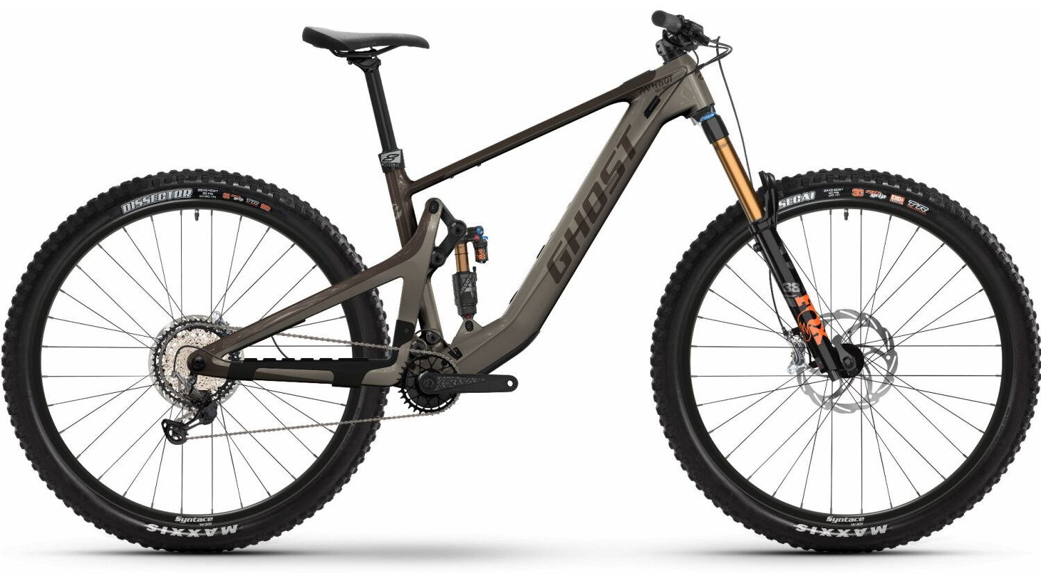 Ghost Path Riot Full Party 430 Wh E-Bike Fully 29" warm grey / dark chocolate - glossy