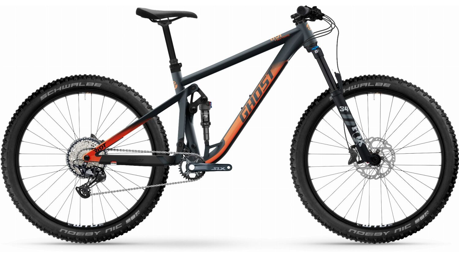 Ghost Riot Trail Essential MTB-Fully dark grey / rusty orange - matt