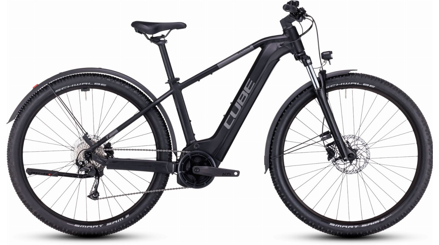 Cube Reaction Hybrid Performance Allroad 500 Wh E-Bike Hardtail Diamant black´n´grey