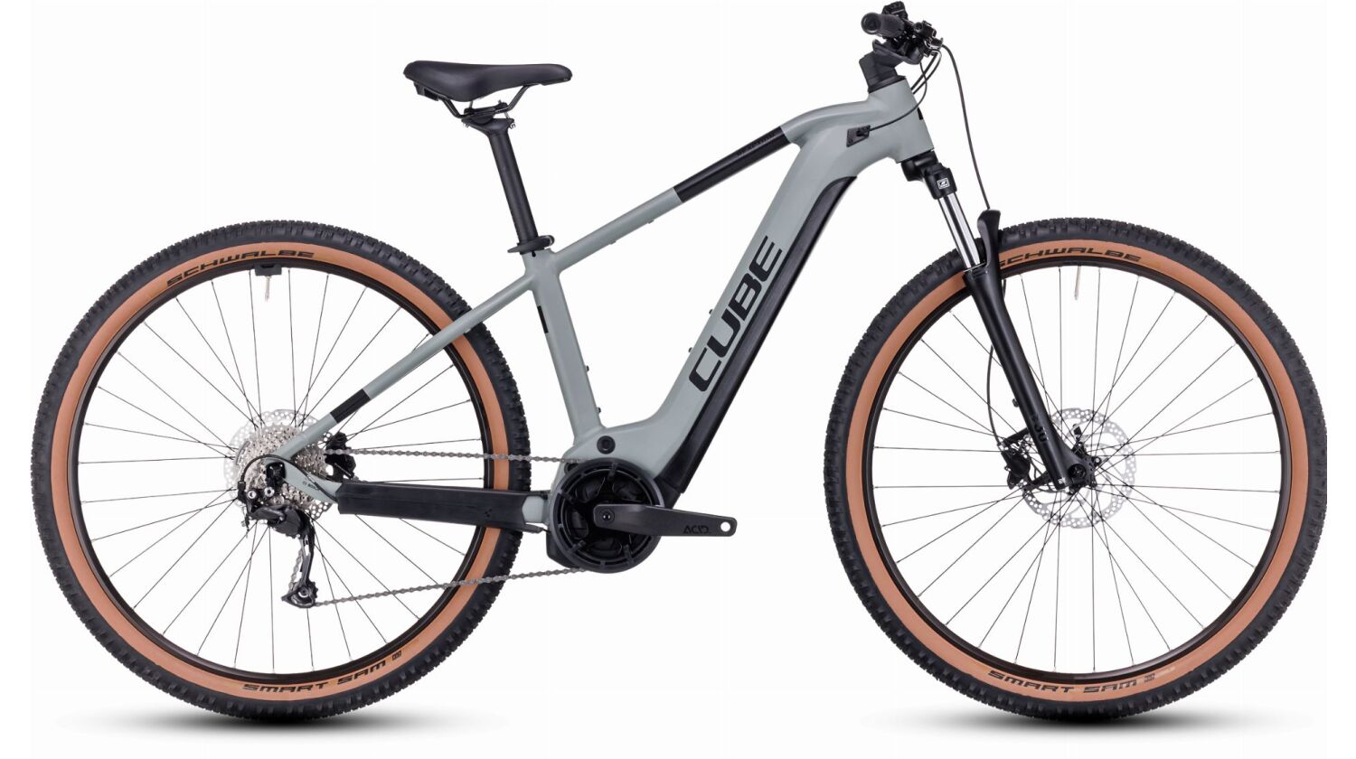 Cube Reaction Hybrid Performance 500 Wh E-Bike Hardtail Diamant swampgrey´n´black