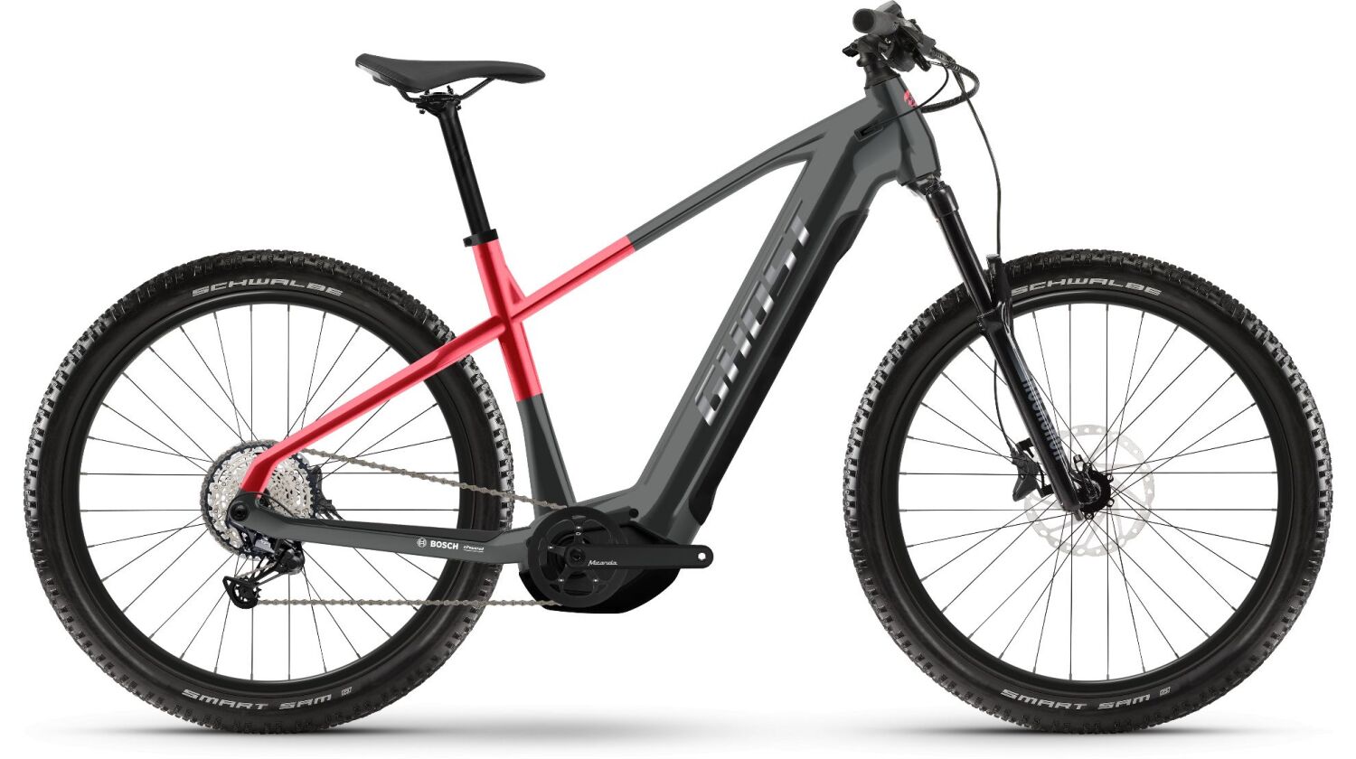 Ghost E-Teru Pro 750 Wh E-Bike Hardtail Diamant black/pearl deep red - glossy