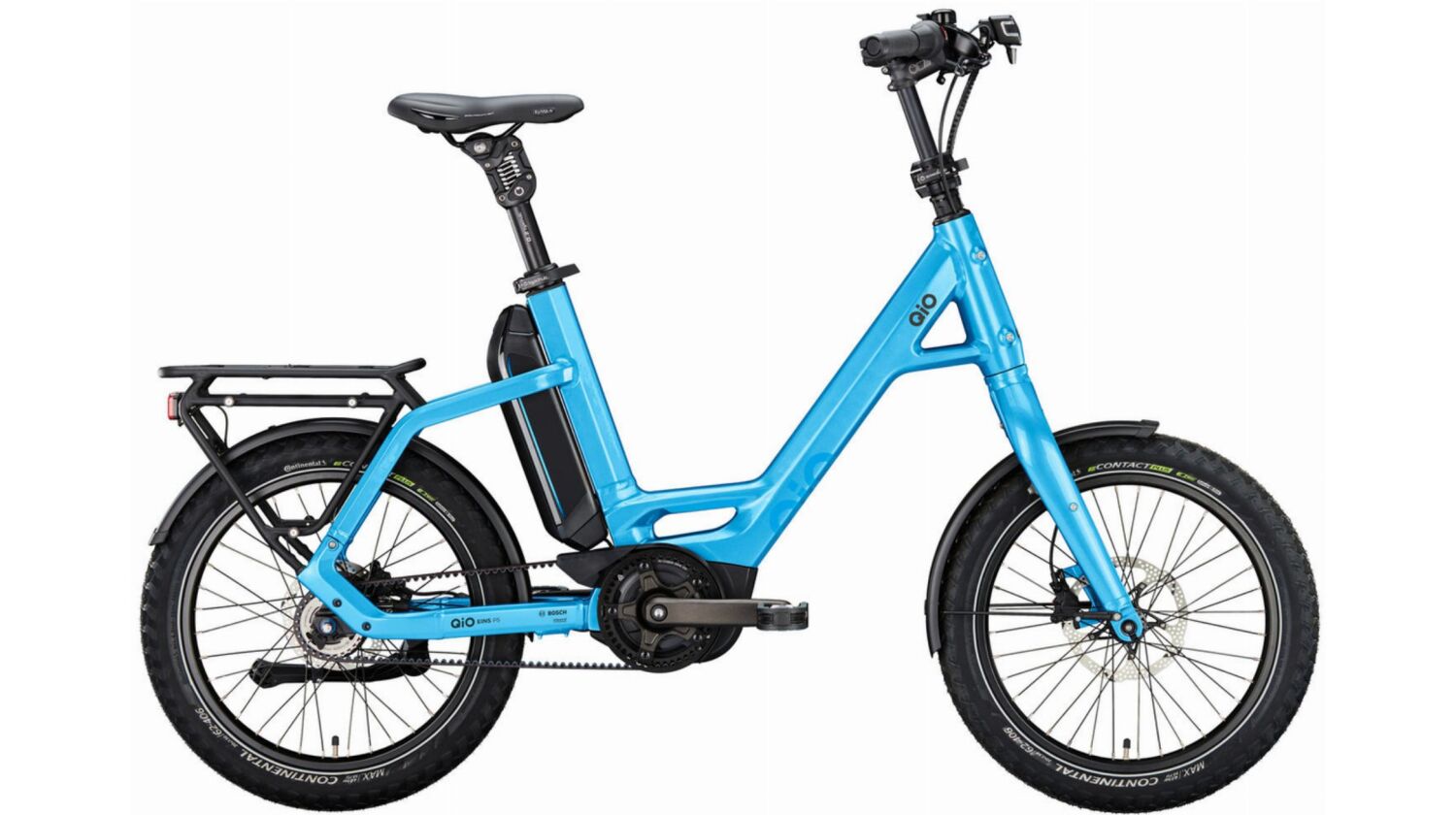 QiO EINS P-5 545 Wh E-Kompaktrad 20" ice blue 47 cm