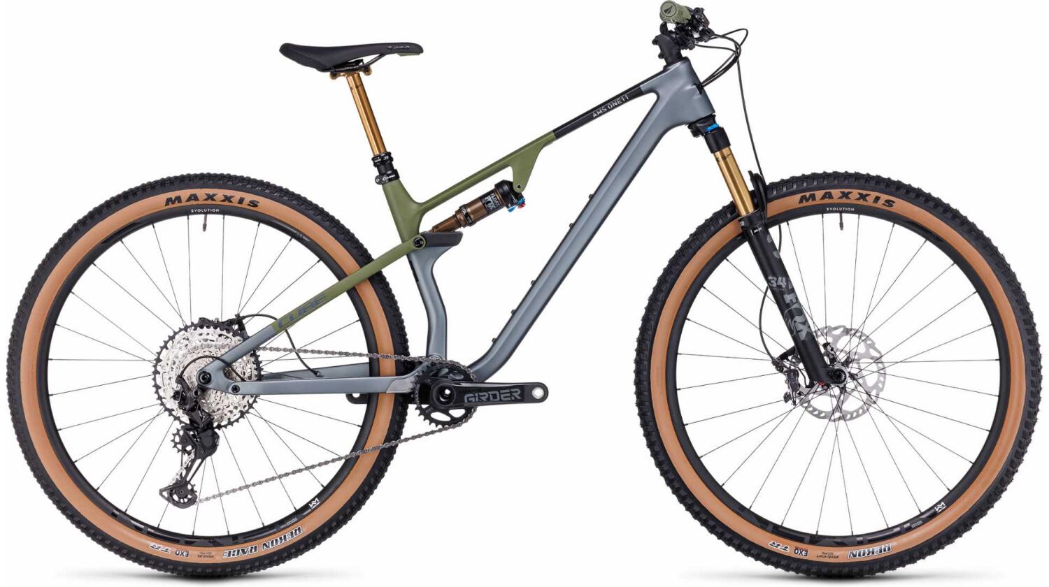 Cube AMS One11 C:68X TM MTB-Fully 29" flashgrey´n´olive