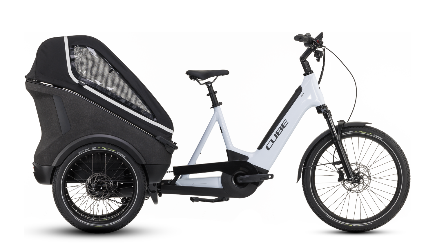 Cube Trike Hybrid Family 750 Wh E-Lastenrad 24"/20" flashwhite´n´black one size