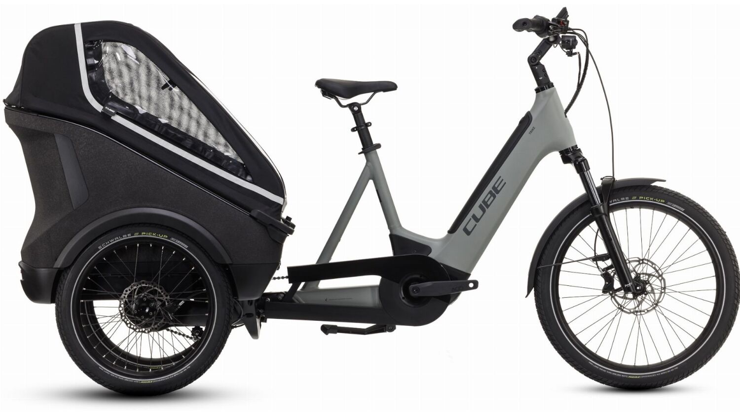 Cube Trike Hybrid Family 750 Wh E-Lastenrad 24"/20" swampgrey´n´black one size