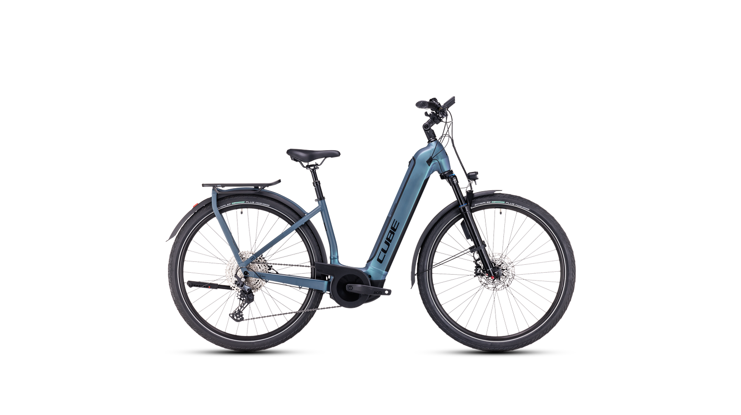 Cube Kathmandu Hybrid ABS 750 Wh E-Bike Easy Entry 28" smaragdgrey´n´blue