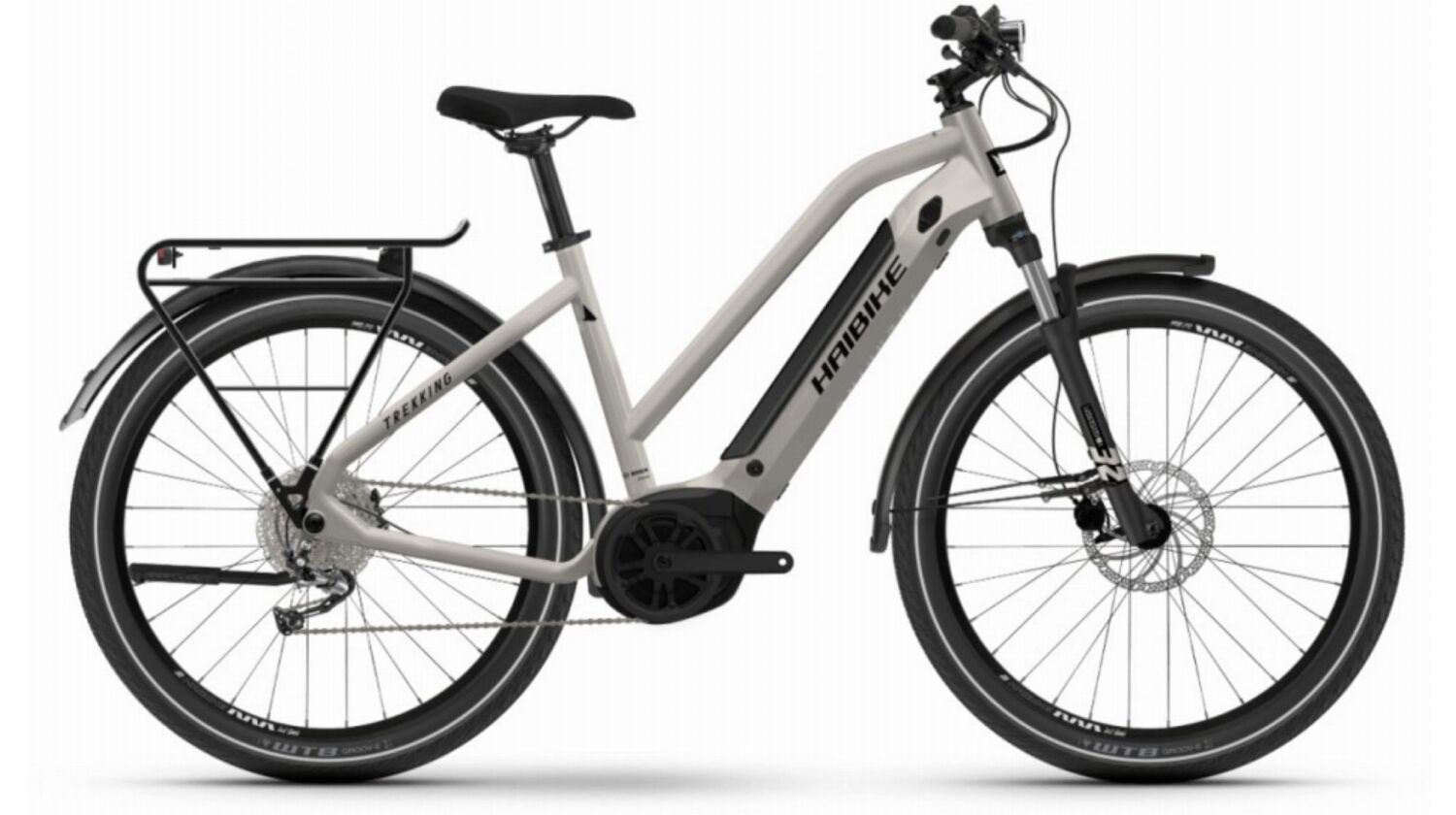 Haibike Trekking 3 500 Wh E-Bike Trapez 27,5" warm grey/black - gloss