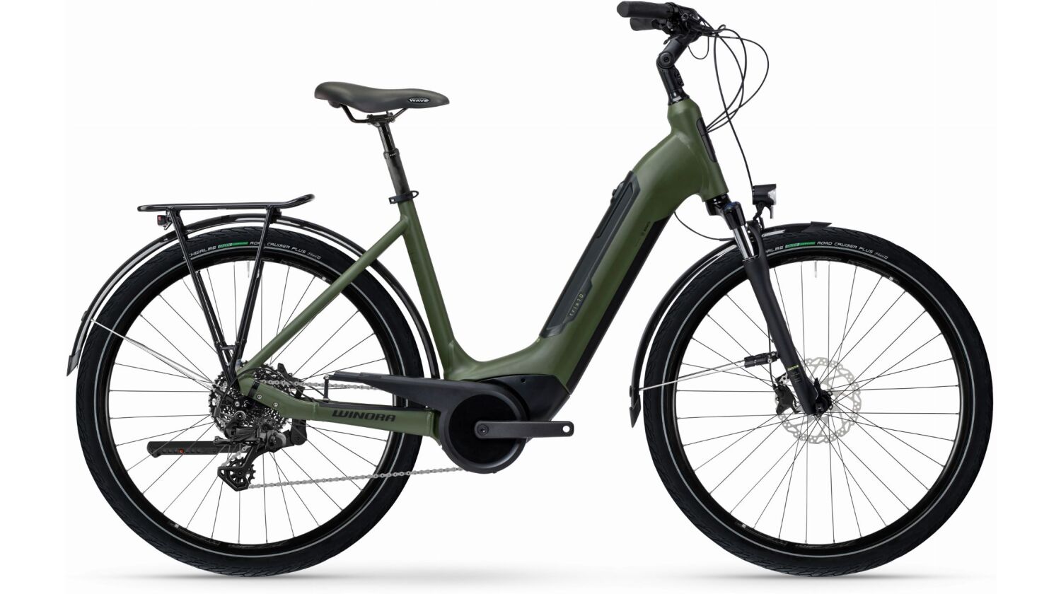 Winora Tria 10 500 Wh E-Bike Wave 28" mossgreen matt