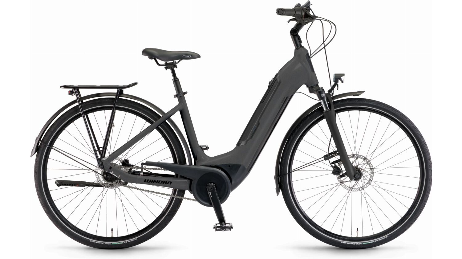Winora Tria N8 500 Wh E-Bike Wave 28" microchip grey matt