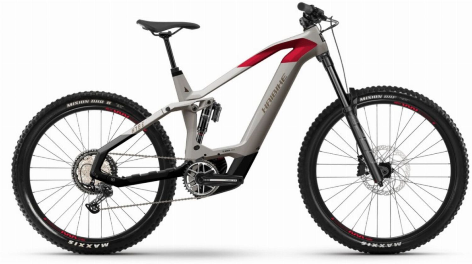 Haibike Hybe 9 750 Wh E-Bike Fully 29"/27,5" grey/red/black-matt gloss