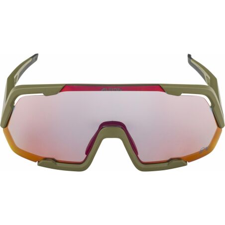Alpina Rocket QV Sportbrille olive matt/mirror rainbow