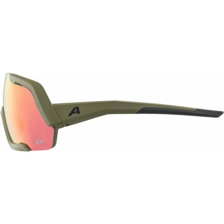 Alpina Rocket QV Sportbrille olive matt/mirror rainbow