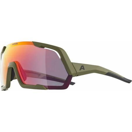 Alpina Rocket QV Sportbrille olive matt/mirror rainbow