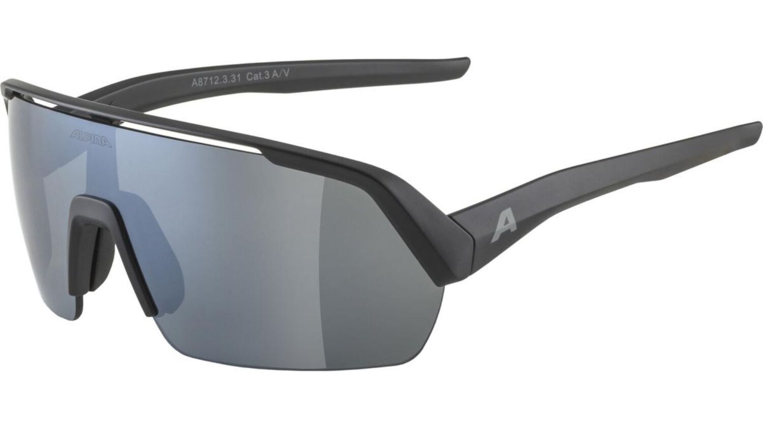 Alpina Turbo HR Sportbrille black matt/mirror black