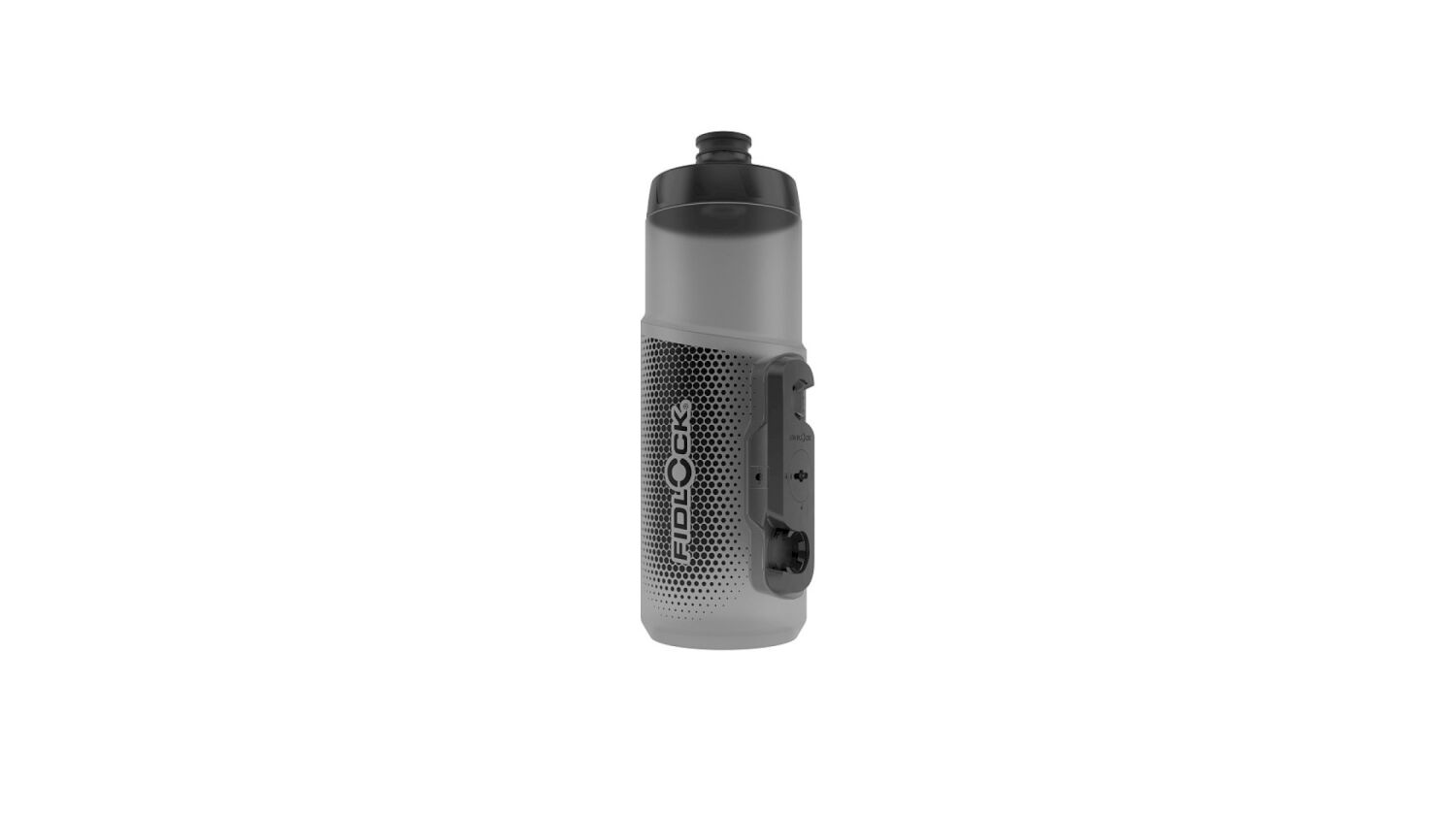 Fidlock Twist Trinkflasche inkl. Flaschenhaltesystem transparent schwarz 600 ml