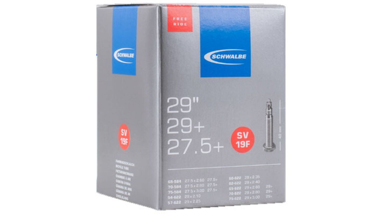 Schwalbe Schlauch Freeride SV19F 60mm 27,5"+/29"/29"+ 54/75-584/622
