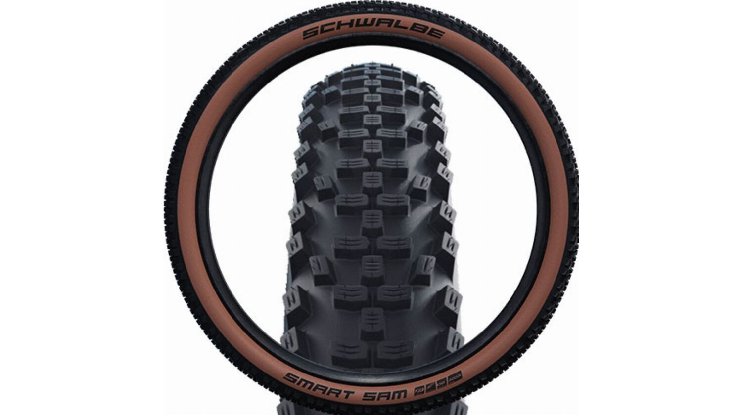 Schwalbe Smart Sam DD, RaceGuard, Performance Line, Tube, SnakeSkin Drahtreifen 29" Addix bronze-skin 65-622