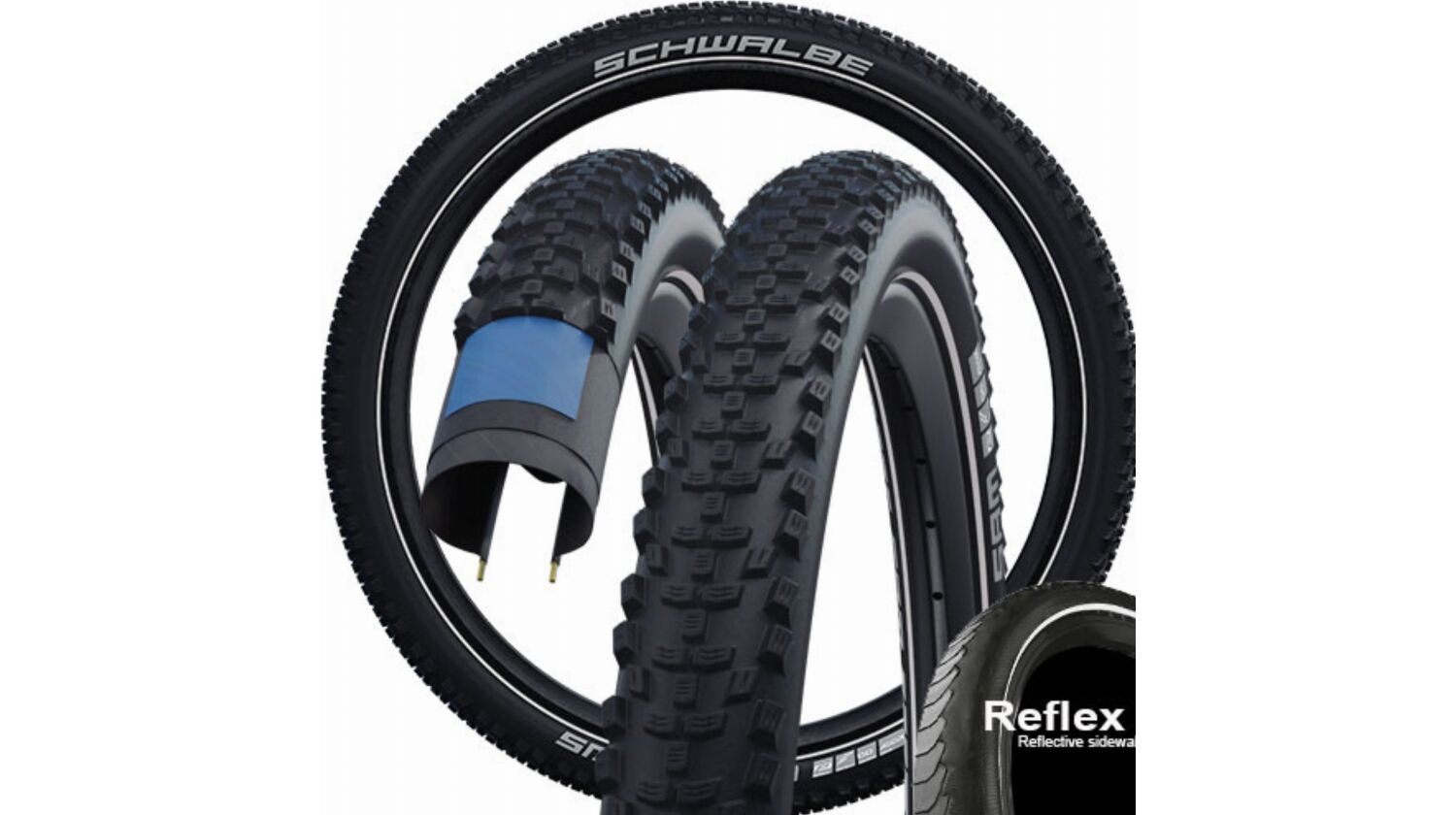 Schwalbe Smart Sam DD, RaceGuard, Performance Line, Tube, SnakeSkin Drahtreifen 27,5" Addix black-reflex 65-584