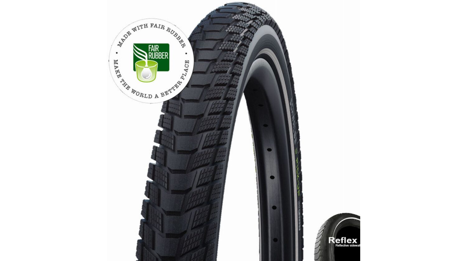 Schwalbe Pick-Up Super Defense, Performance Line, TwinSkin Drahtreifen 20" Addix E schwarz-reflex 65-406