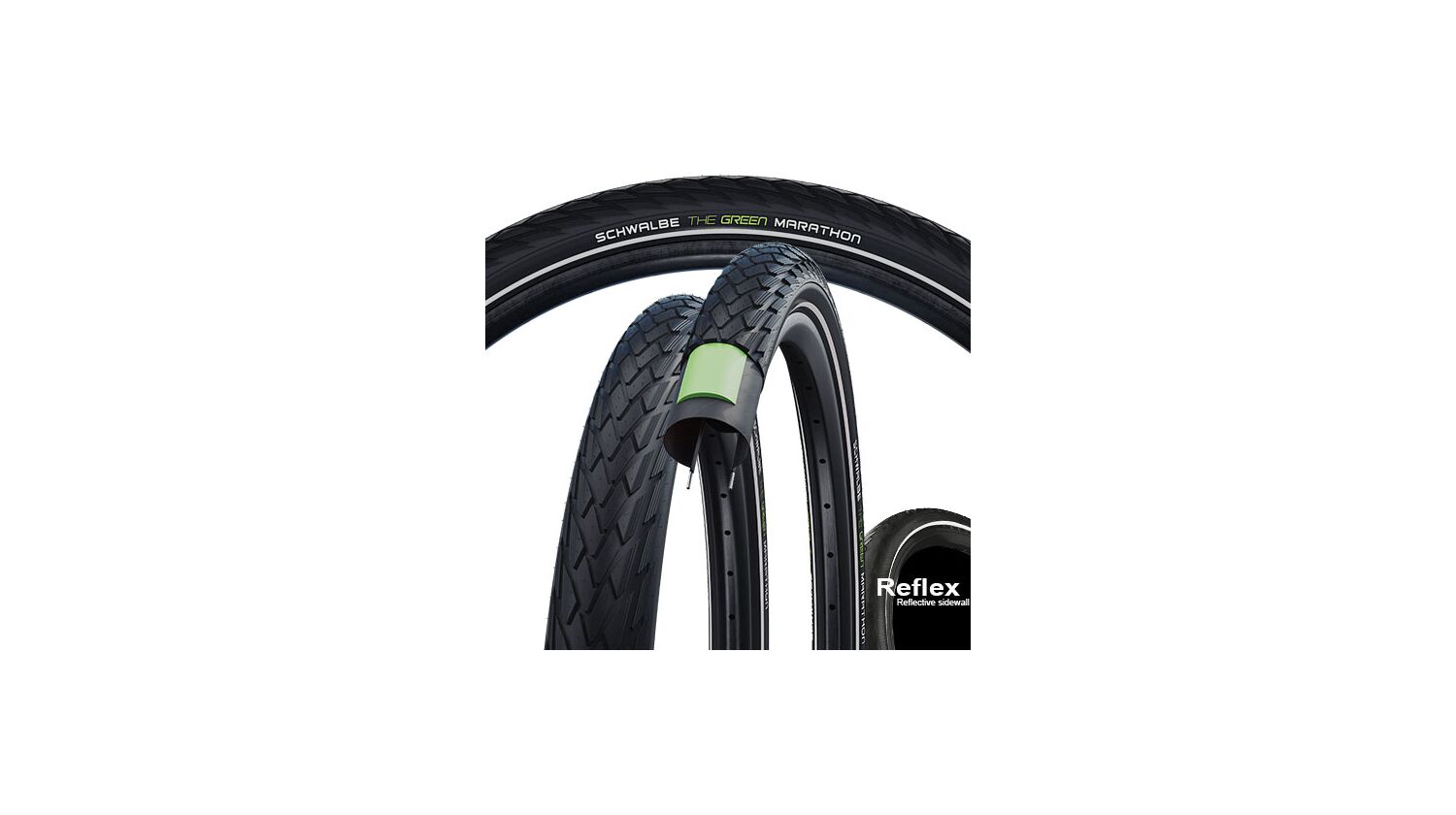 Schwalbe Marathon Tour E-50 GreenGuard, Performance Line, TwinSkin Drahtreifen 28" Addix Eco schwarz-reflex