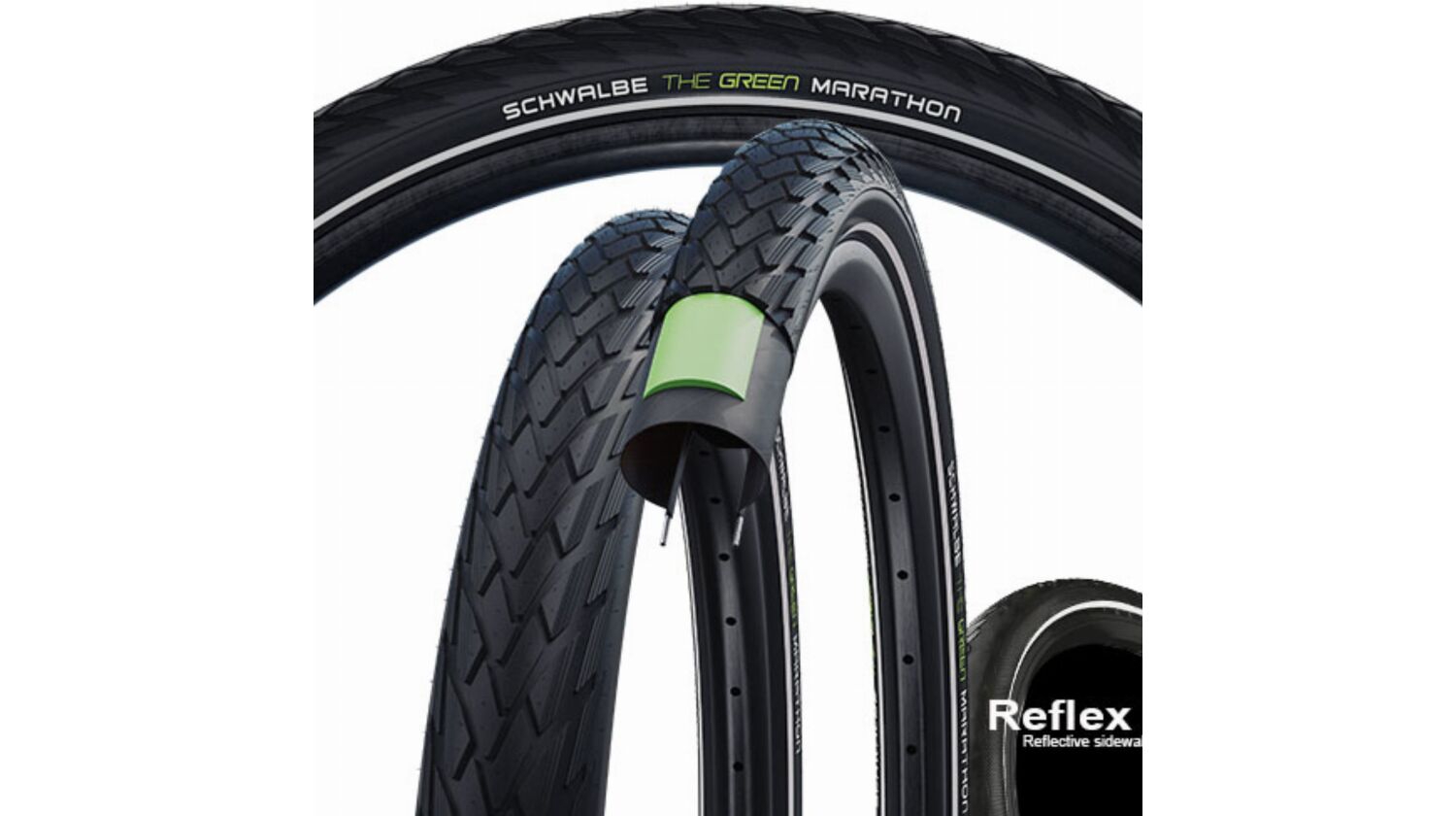 Schwalbe Marathon Tour E-50 GreenGuard, Performance Line Drahtreifen 28" Addix Eco schwarz skin-reflex