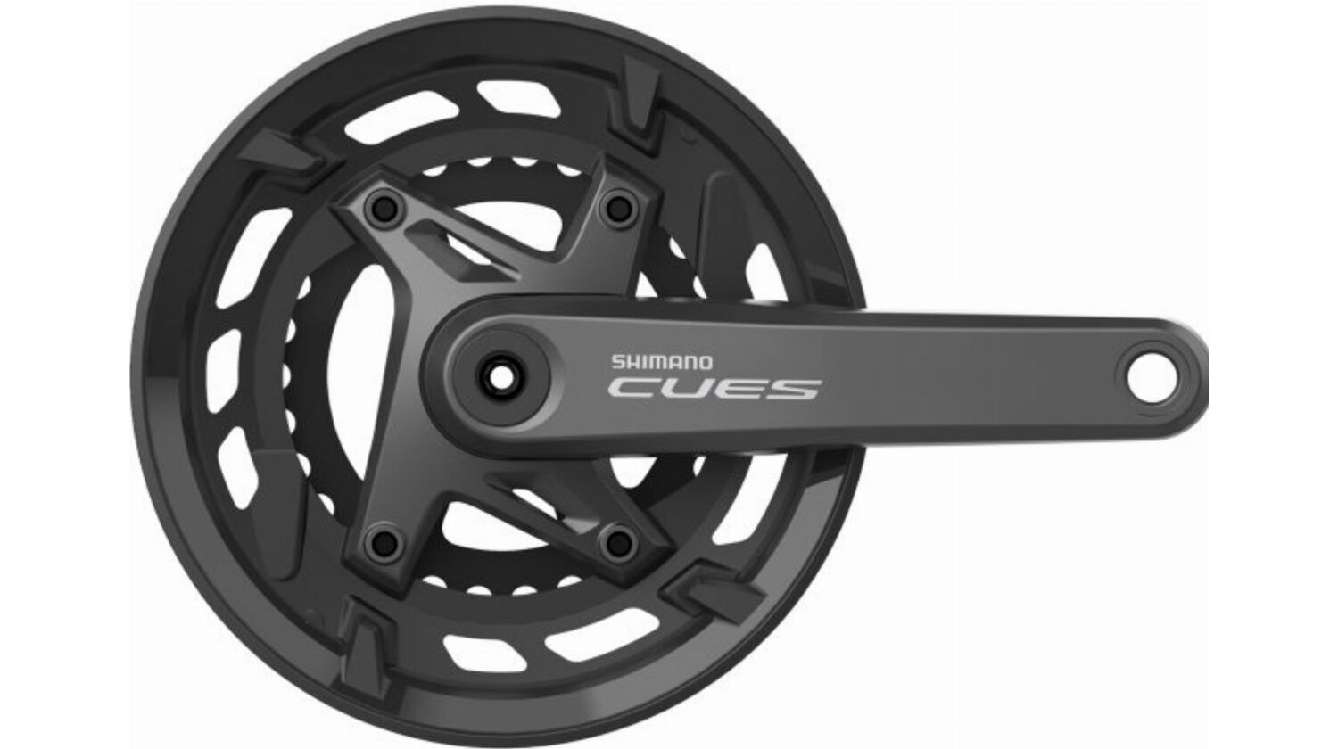 Shimano FC-U6000 Cues Kurbelgarnitur 2x9/10-fach mit Kettenschutzring, 46-30 Zähne schwarz