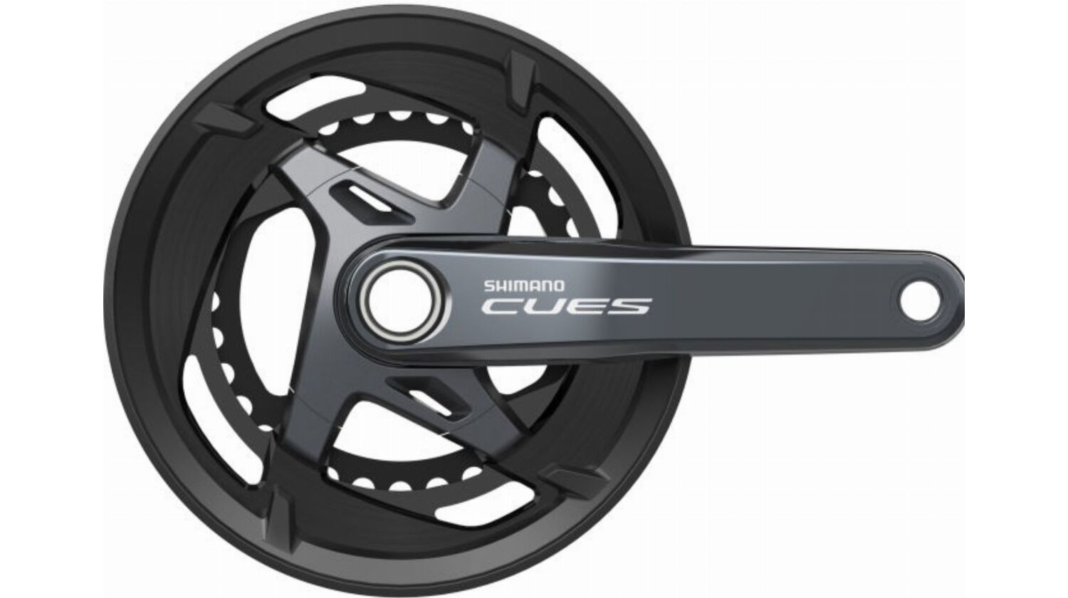 Shimano FC-U8000 Cues Kurbelgarnitur 2x11-fach mit Kettenschutzring, 46-32 Zähne schwarz