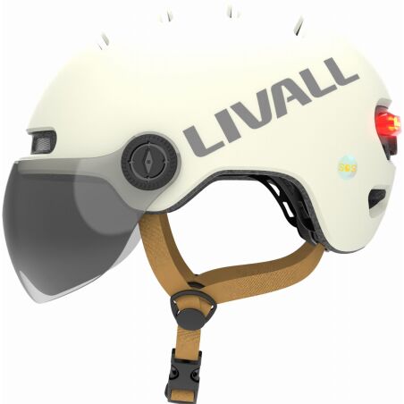 Livall L23 City Helm mit Visier wei&szlig;