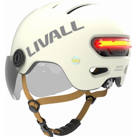 Livall L23 City Helm mit Visier wei&szlig;