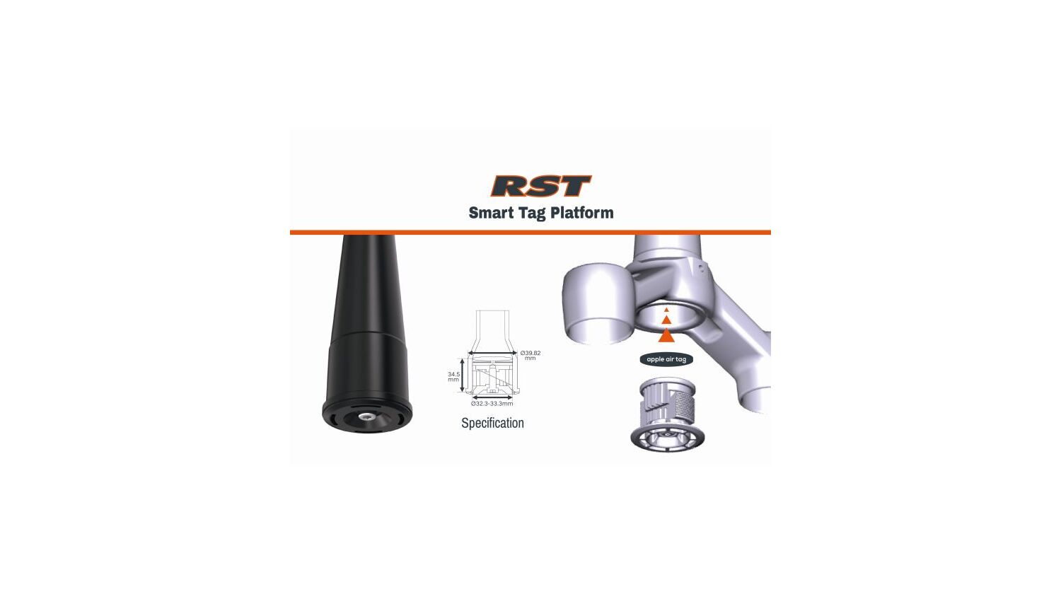 RST Smart Tag Gabel-Adapter für Air Tag