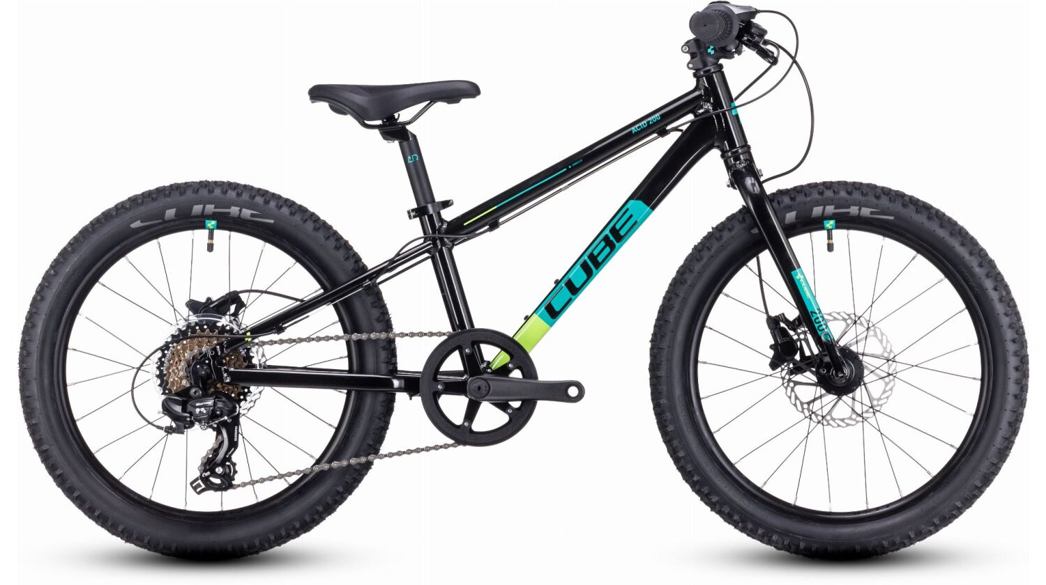 Cube Acid 200 Disc Kinderrad Diamant 20" black´n´green