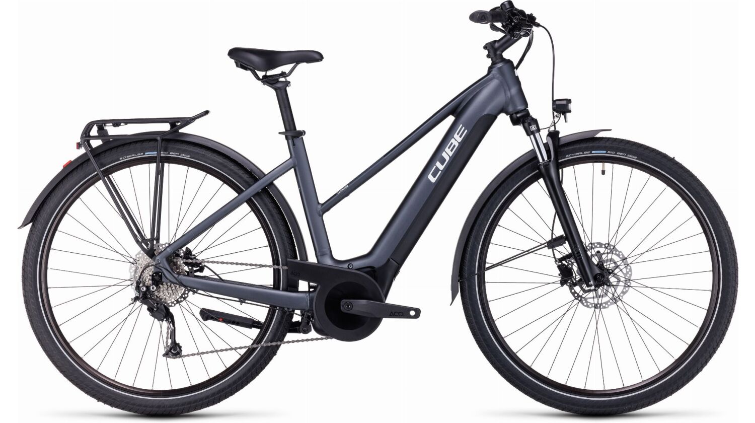 Cube Touring Hybrid One 625 Wh E-Bike Trapeze 28" grey´n´white