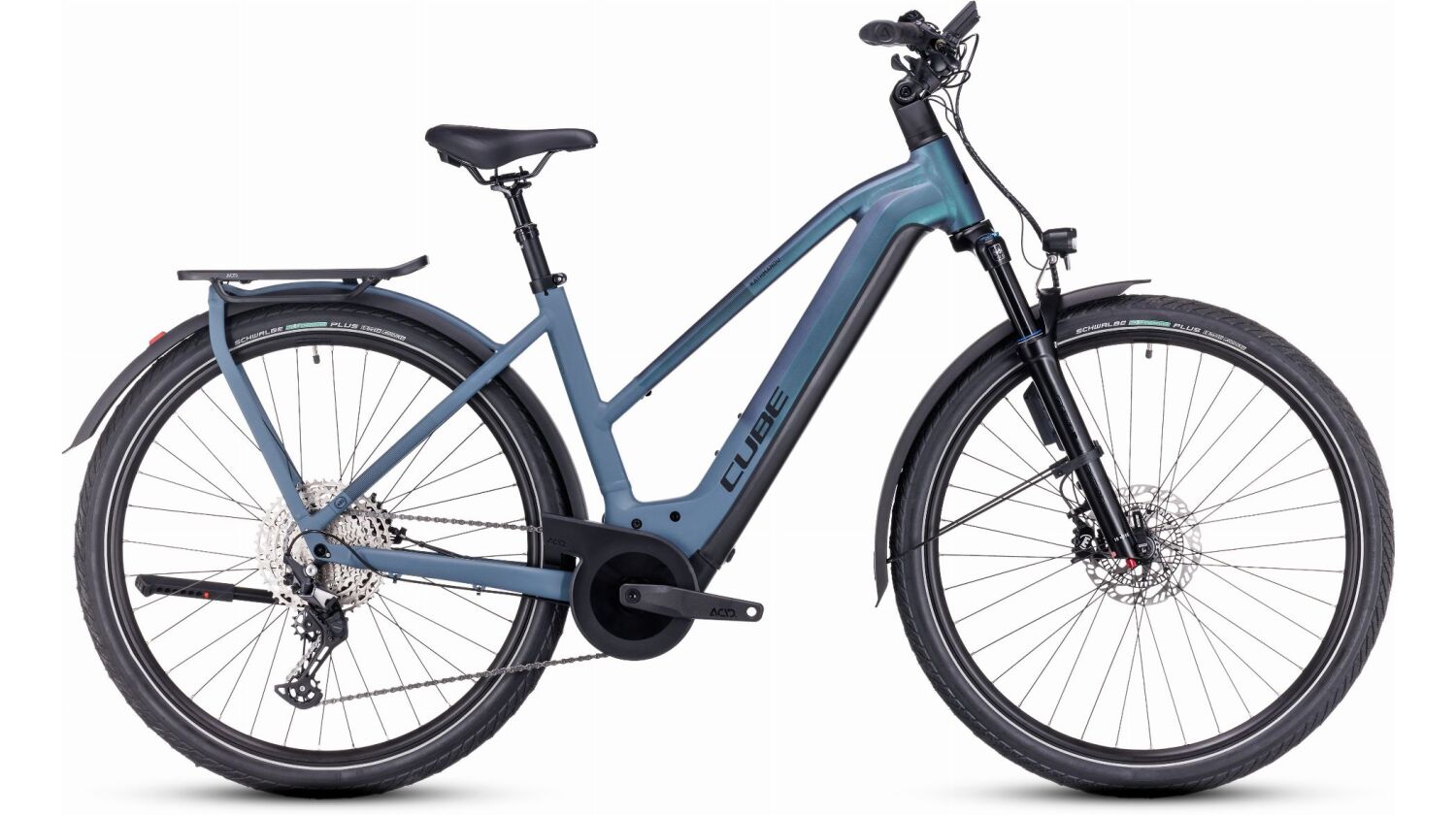 Cube Kathmandu Hybrid ABS 750 Wh E-Bike Trapeze 28" smaragdgrey´n´blue